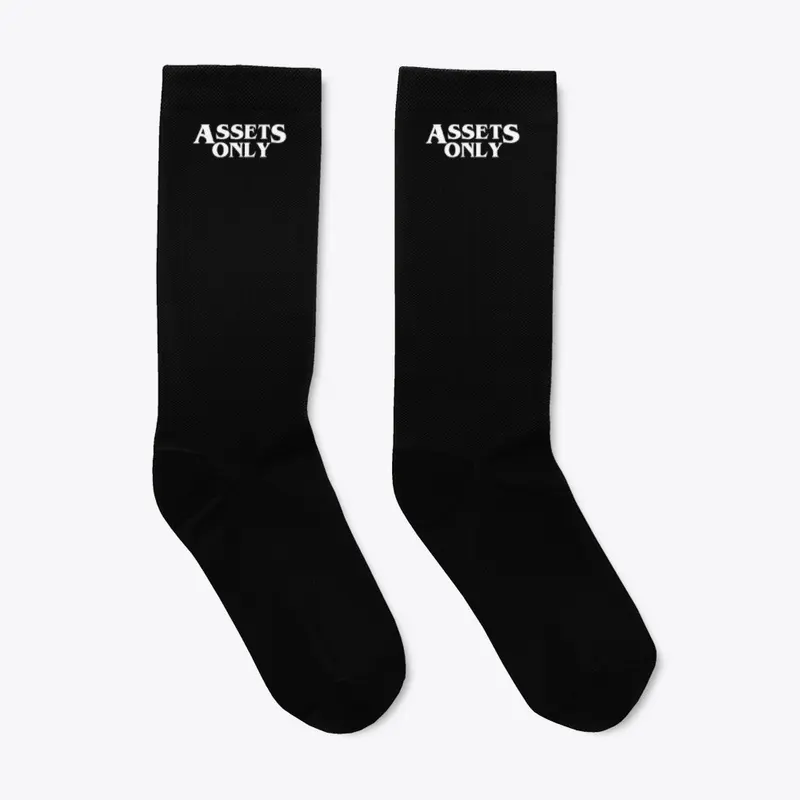 ASSETS ONLY LOGO SOCKS - BLACK